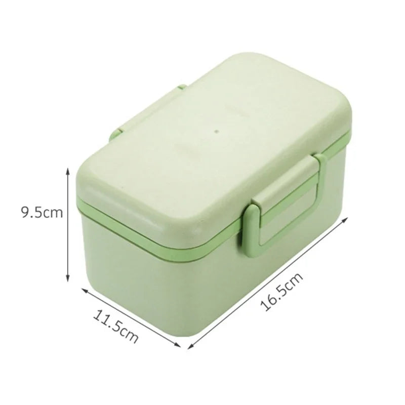 Green rectangular box with dimensions indicated on a white background