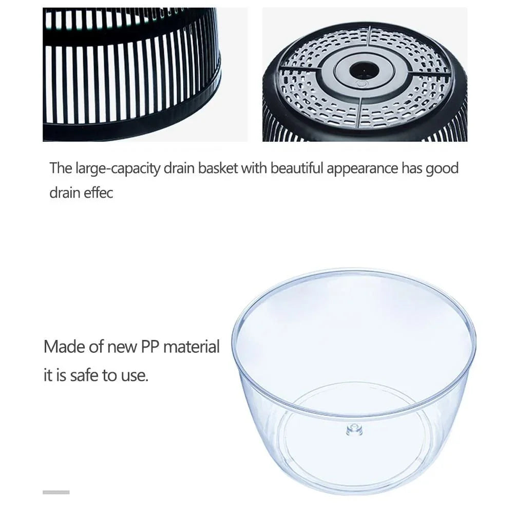 Large-capacity drain basket with text on its effectiveness and material safety.