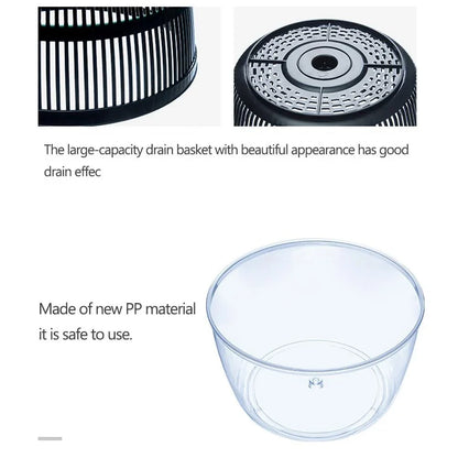 Large-capacity drain basket with text on its effectiveness and material safety.