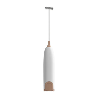 White pendant light with wooden base on a white background